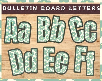 Bulletin Board Letters | Nature Classroom Decor | Classroom Display Lettering Pack | Elementary Classroom | Classroom Headers I Sage Green