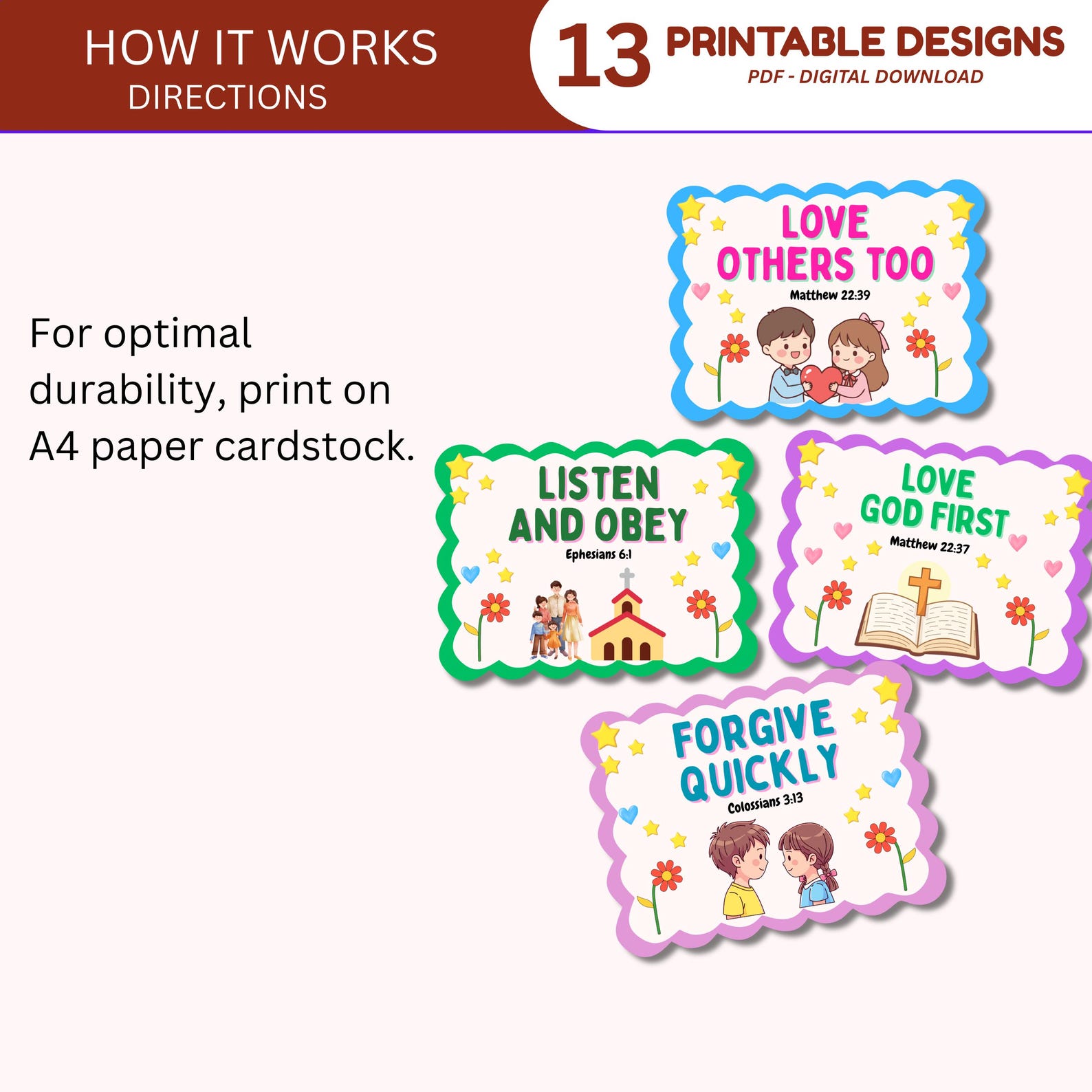 Christian Classroom Rules Posters: God's Rules for Kids (digital ...