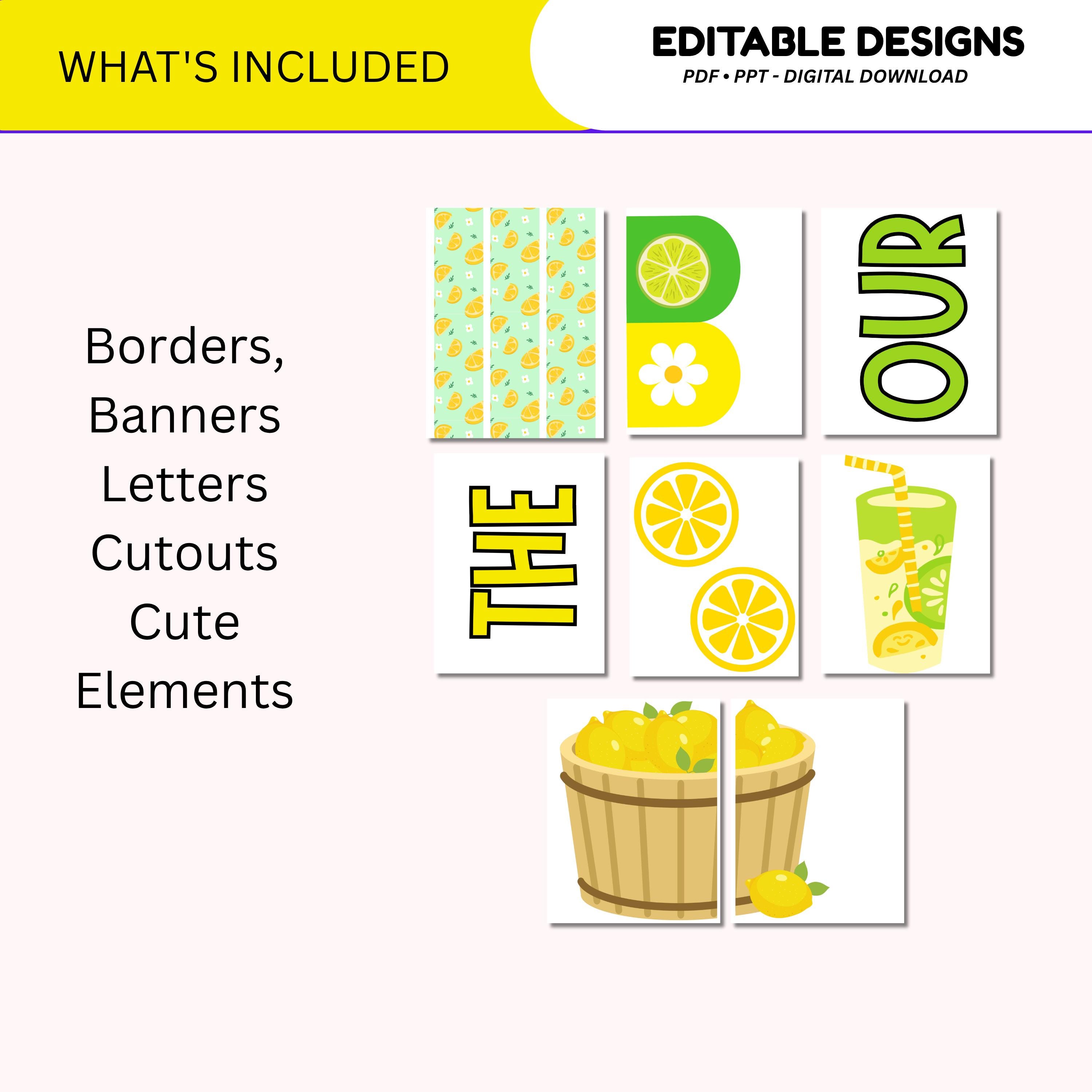 Lemon Bulletin Board |summer Classroom Decor, Kindness Theme (digital ...