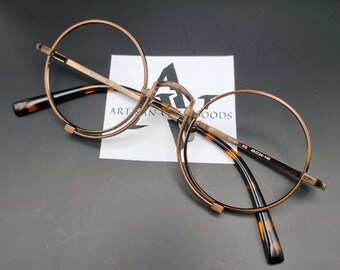 Vintage Round Frame eyeGlasses, unique design eyeglasses, Pure Titanium Eyeglass Frames, men's eyeglasses