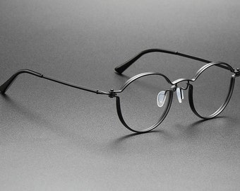 Vintage Classic T Retro Design: Vintage Round Minimalist premium Titanium Eyeglass Frames, Available in a Variety of Colors