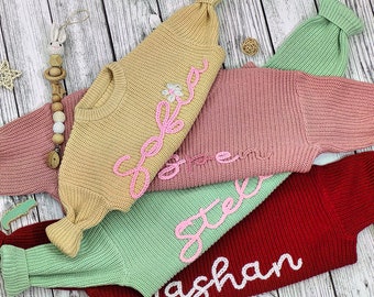 Personalized baby sweater with name, Custom embroidered baby sweater, Personalized gift, Sweater for girls, Baby shower