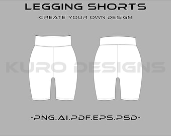 Legging Shorts Vector Design File | AI EPS PSD | Vector File for Shorts & Leggings