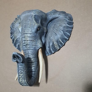 Elephant Head Wall Wall Art Light Up Elephant Head Wall Decor With Sign Decor Elephant Wall Hanging 3D Wall Decor faux Elephant Head