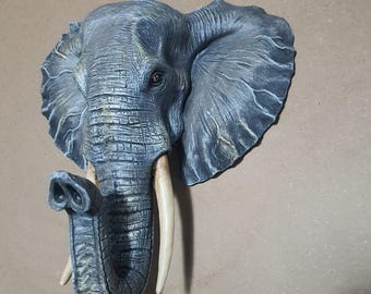 Elephant Head Wall Wall Art Light Up Elephant Head Wall Decor With Sign Decor Elephant Wall Hanging 3D Wall Decor faux Elephant Head