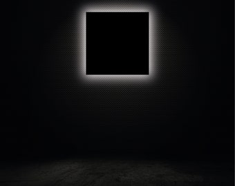 Square Geometric Shape Led Sign Illuminated Square Wall Art Lighted Square Geo Decor Lighted Square Home Wall Decor Square Wall Led Sign