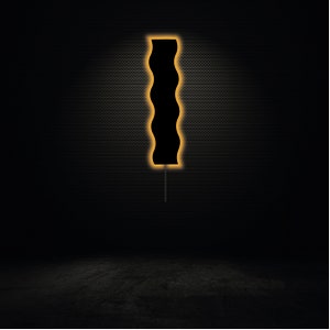 Elegante decorazione da parete simmetrica con luce notturna, elegante decorazione da parete con insegna al neon a LED, elegante decorazione da parete a LED