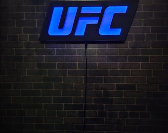 UFC Led Sign Illuminated UFC Wall Art Lighted Ufc Poster Home Wall Decor Ufc Wall Decor Alex Pereira Ufc Wall Art Ufc Wall Table UFC Decor