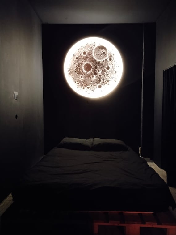 3D Moonlight Led Sign Illuminated Moonlight Wall Art Lighted Moonlight Product Led Lights  Home Wall Decor Wall Led Moon Plaster Wall Decor