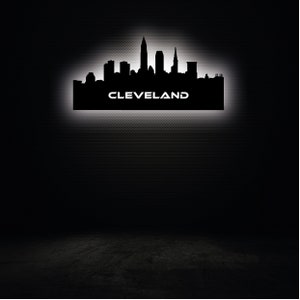 Cleveland-Holz-Wand-Dekor, Cleveland-Kunst, Stadt-Wand-Kunst, Stadt-Kunst, Stadtplan-Kunst, Stadt-Dekor, Stadtplan, Wandkunst, Büro-Kunst, Büro-Dekor