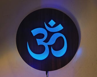 Om Buddha Wandschild aus Holz, Mandala Bild, Mandala, Yoga, Studio, Meditation, Yoga, Yoga, Yoga, Yoga, Yoga