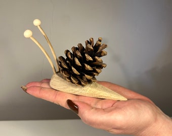 Handcrafted Pinecone Snail