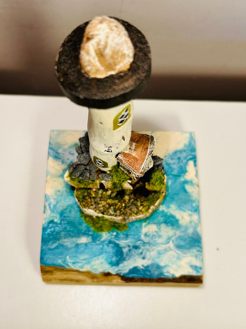 Handmade Driftwood Lighthouse image 8