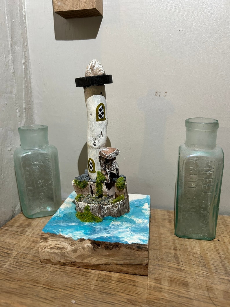 Handmade Driftwood Lighthouse image 9