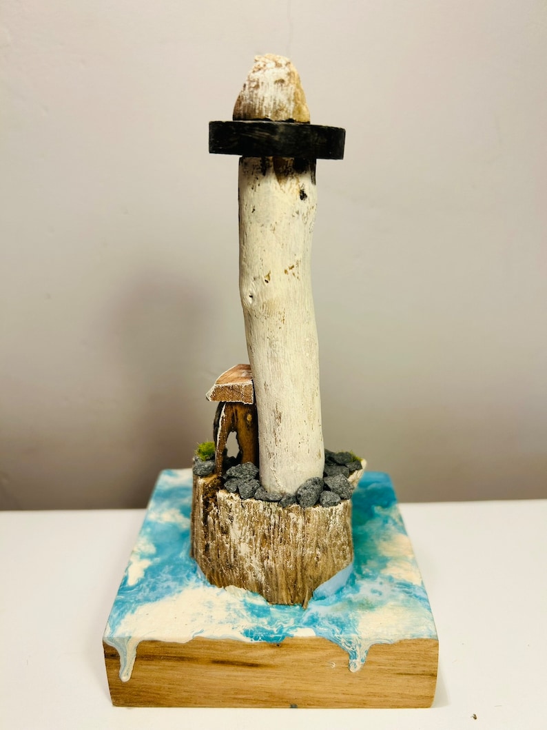 Handmade Driftwood Lighthouse image 5