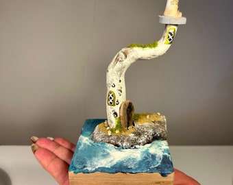 Handmade Driftwood Lighthouse