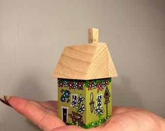 Hand Painted Wooden House