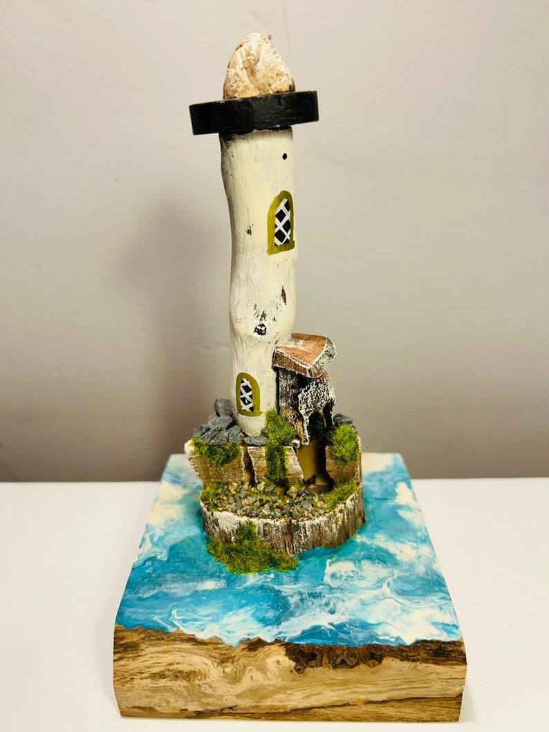 Handmade Driftwood Lighthouse image 2