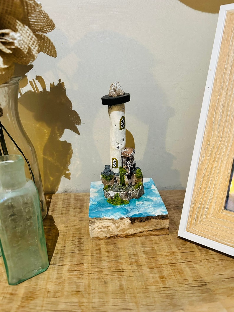 Handmade Driftwood Lighthouse image 3