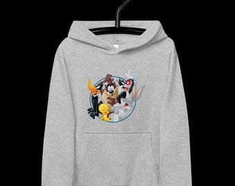 Kinder-Fleece-Hoodie, Mädchen- und Jungen-Cartoon-Charakter-Shirt