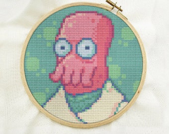 Dr. Zoidberg Cross Stitch Pattern Instant Download