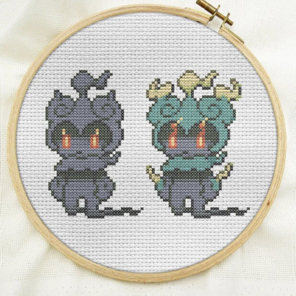 Pokemon Marshadow Cross Stitch Pattern PDF Instant Download