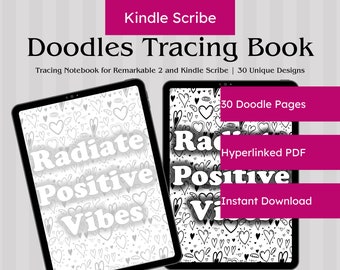Kindle Scribe Tracing Book | Mindful Affirmations Tracing Notebook | Inspirational Quotes Digital Template | Interactive Hyperlinked PDF