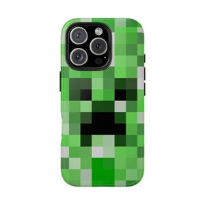Creeper Pixel Art Phone Case | Gamer Tough Case image 4
