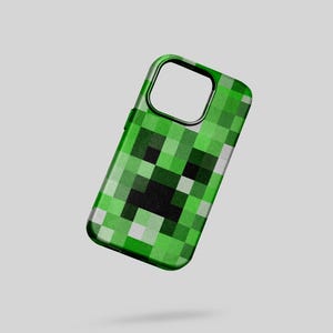 Creeper Pixel Art Phone Case | Gamer Tough Case image 1