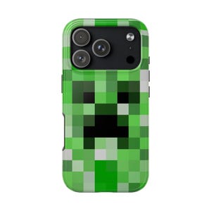 Creeper Pixel Art Phone Case | Gamer Tough Case image 2