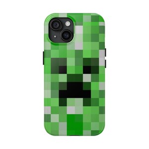 Creeper Pixel Art Phone Case | Gamer Tough Case image 7