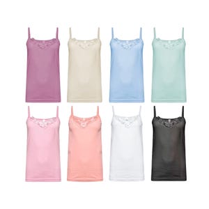 Women's Cotton Linen Camisole Tank Top - Casual Elegant Tee For Summer, Solid Color Basic Style - View #3