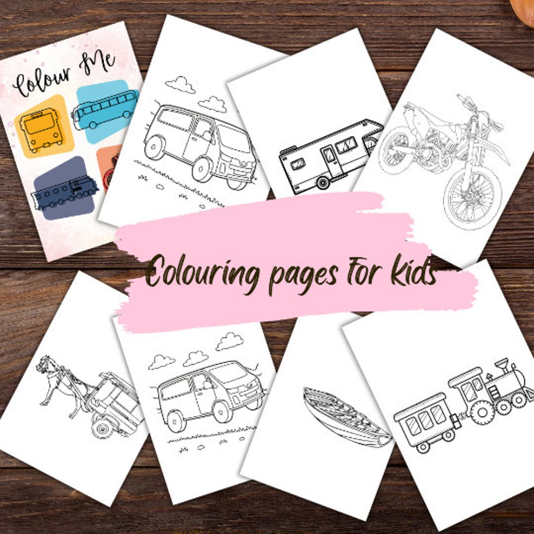 Vehicle Colouring Page Colouring Worksheet Colouring Book Car Colouring
