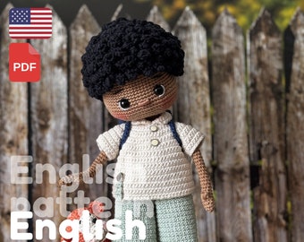 Padrão de crochê para boneca Nucky Amigurumi - Guia detalhado em PDF (inglês)