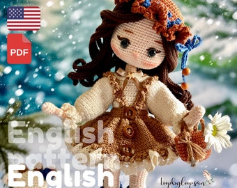 Lupita Amigurumi Crochet Doll Pattern with Dress (English PDF)