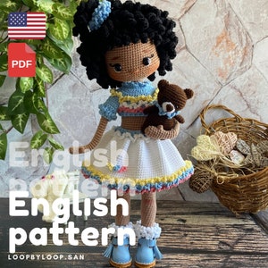 Crochet Doll Amigurumi Pattern with Dress (PDF Pattern)