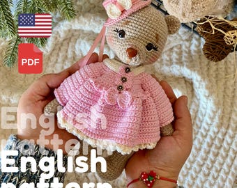 Haakpatroon amigurumibeer: teddybeer Mila (Engelse pdf)