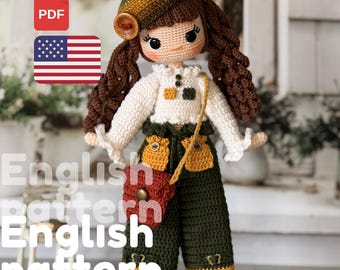 Amigurumi Doll Crochet Pattern – Efnan Autumn Doll (PDF)