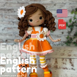 Orange Blossom Crochet Pattern: Amigurumi Doll (PDF, English, 22cm, Beginner-Intermediate Skill Level)