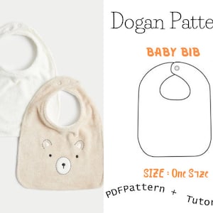 Baby and Kids Bib/ Baby Bib Sewing Pattern/Baby Bib pdf/Babysewing pattern - Sewing Pattern with Step by Step Illustrated Instructions