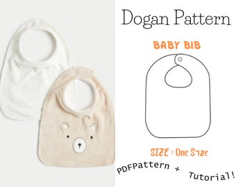 Baby and Kids Bib/ Baby Bib Sewing Pattern/Baby Bib pdf/Babysewing pattern - Sewing Pattern with Step by Step Illustrated Instructions