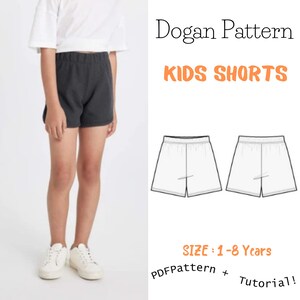 Biker shorts pattern, Kids bike shorts pattern, Biker shorts sewing pattern, Kids bike shorts, Bike shorts pattern,  Sizes 1-8 Year