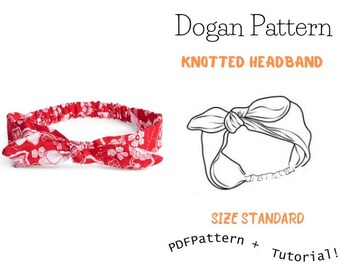 Knotted Headband Sewing Tutorial - With Step by Step Instructions - Knot and Bow Headband Pattern knotted headband easy sewıng pattern