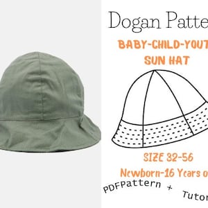 Hat sewing pattern for newborns and children and babies up to 16 years of age - Hat sewing Pattern-hat sewing instructions beginner friendly