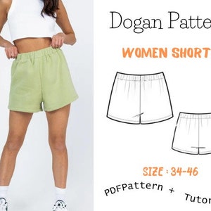 Summer Shorts Pattern | Women Shorts Pattern | Beginner Shorts Pattern | Elastic Waistband Shorts | High Waist Wide Leg Shorts Patterns