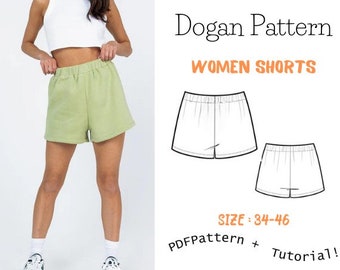 Summer Shorts Pattern | Women Shorts Pattern | Beginner Shorts Pattern | Elastic Waistband Shorts | High Waist Wide Leg Shorts Patterns