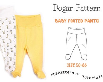 Baby Footed Pants /Baby pants /Kids Baby Footed Pants/baby sewing pdf/Newborn Footed Pants/Baby foot pant leggings/Sıze:50-86/ A4-A0-Letter