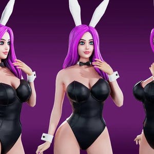 Bunny Girl STL | Sexy 3D Printable Figure | High Detail Pin Up Model | SexyGirl | Bunny Girl