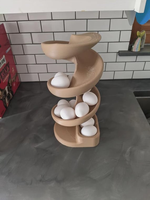 Egg Holder Dispenser STL - 3D Printable Kitchen Organizer