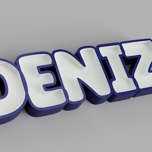 3D Led Light Box - Personalized - Custom Name - STL File - for 3D printing - Dijital File